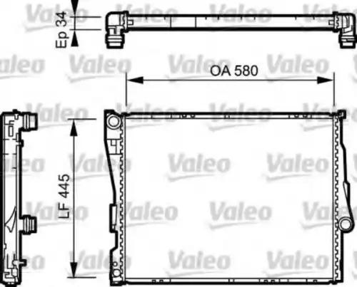 Радиатор системы охлаждения двигателя VALEO 734276