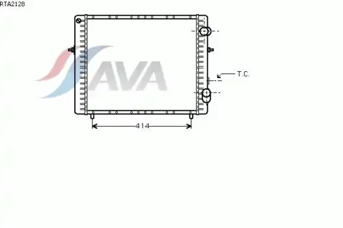 Радиатор системы охлаждения двигателя AVA RTA2128