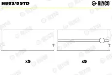 вкладыши коренные к-кт! STD (5)\ Ford Scorpio/Sierra/Transit 1.3-2.0 <95 H853/5 STD GLYCO