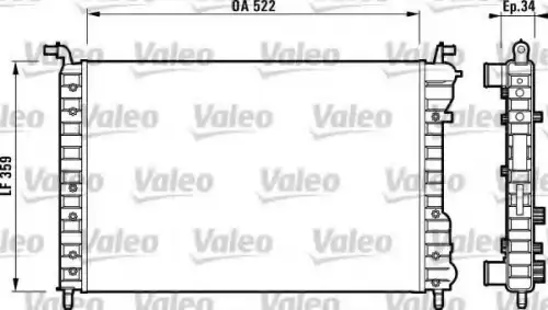 Радиатор системы охлаждения двигателя VALEO 732006