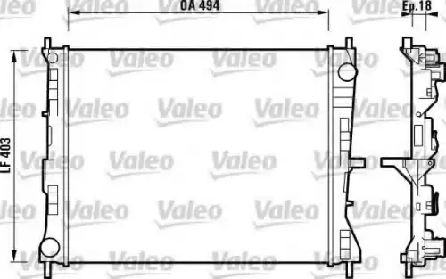 Радиатор системы охлаждения двигателя VALEO 732903