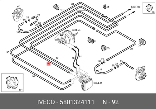 5801324111 Трубопровод Iveco 5801324111
