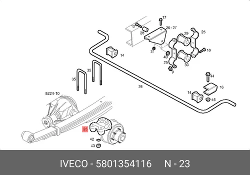 5801354116 СУППОРТ РЕССОРЫ IVECO