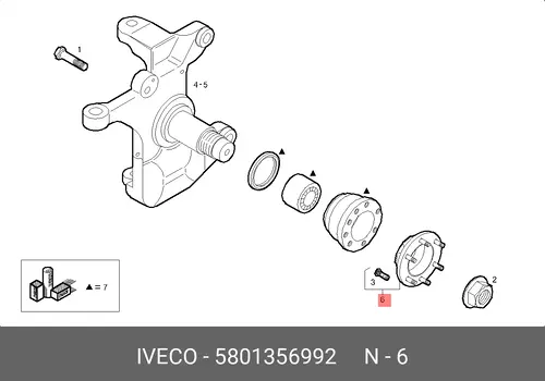 Ступица IVECO 5801356992