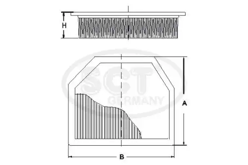 Фильтр воздушный SCT SB2286