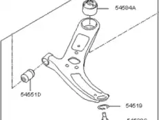Рычаг подвески KIA 545001W000