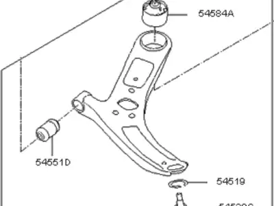 Рычаг подвески MOBIS 545001W000