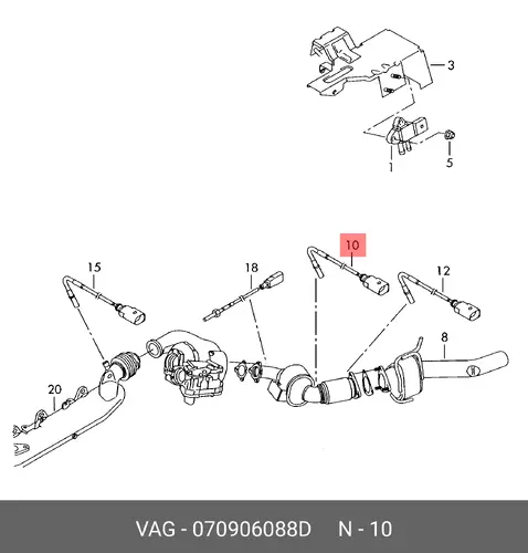 Датчик температуры автомобильный VAG 070-906088D