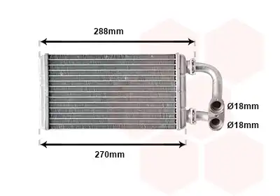 Радиатор печки VAN WEZEL 06006173