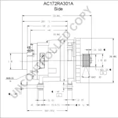 Генератор трехфазный AC172RA 301A 28V 140A PRESTOLITE ELECTRI