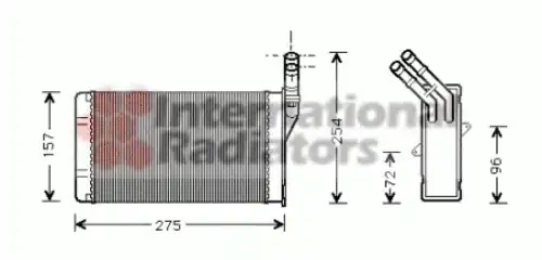 Радиатор печки VAN WEZEL 09006150