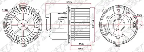Вентилятор отопителя SAT ST-7188531