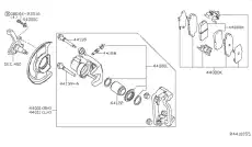 Суппорт тормозной NISSAN 44011JA01B