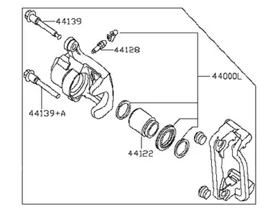 Суппорт тормозной NISSAN 44011JA01B