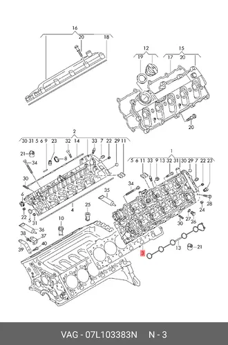 Прокладка ГБЦ VAG 07L103383N