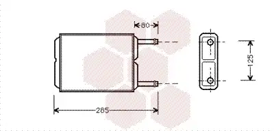 Радиатор печки VAN WEZEL 27006123