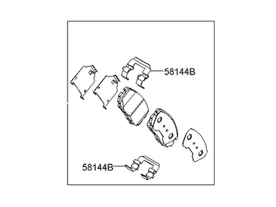 Тормозные колодки дисковые MOBIS 581013KA01