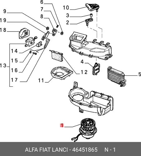 мотор печки AR 46451865 FIAT