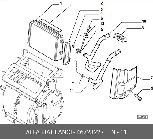 Радиатор печки FIAT 46723227