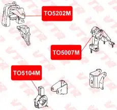 Подушка крепления двигателя VTR TO5104M