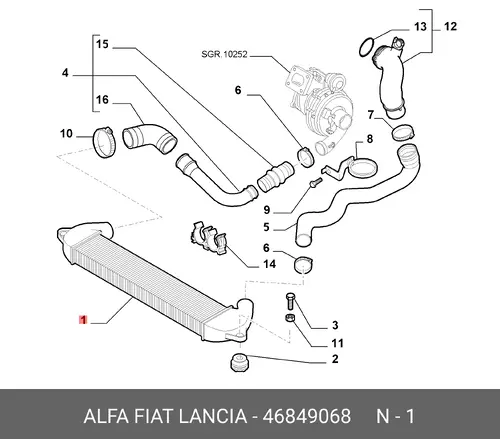 Интеркулер FIAT 46849068