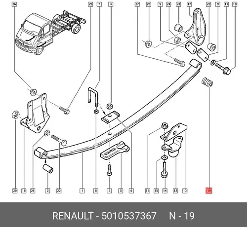 САЙЛЕНТБЛОК 5010537367 RENAULT
