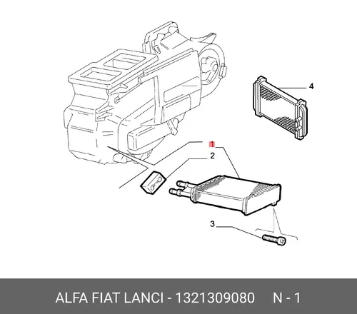 Радиатор печки FIAT 1321309080