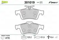 Тормозные колодки дисковые VALEO 301019