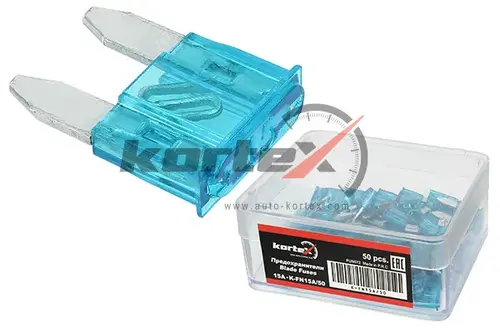 ПРЕДОХРАНИТЕЛЬ ПЛОСКИЙ MINI 15A (УПАКОВКА 50ШТ) K-FN15A/50 KORTEX