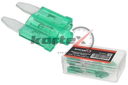 ПРЕДОХРАНИТЕЛЬ ПЛОСКИЙ MINI С ИНДИКАТОРО K-FNL30A/10 KORTEX