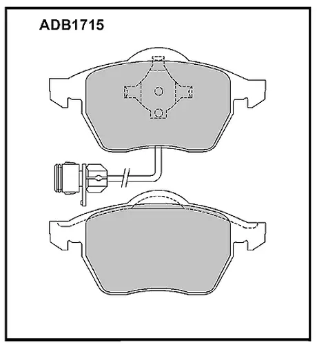 Тормозные колодки дисковые передняя ось ALLIED NIPPON ADB 1715