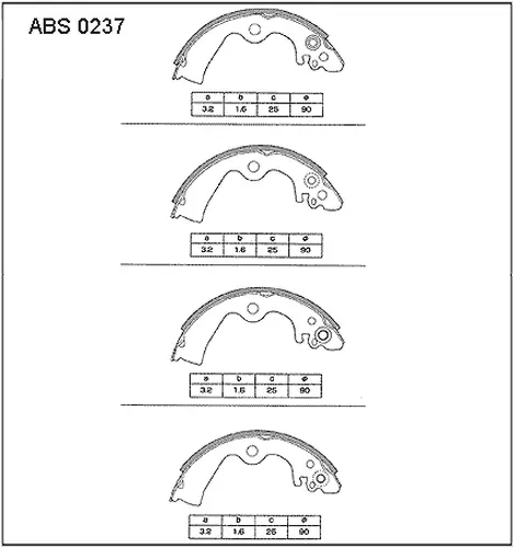 Тормозные колодки барабанные ALLIED NIPPON ABS0237