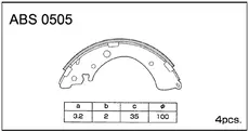 Тормозные колодки барабанные ALLIED NIPPON ABS0505