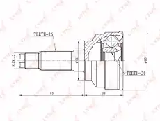ШРУС наружный LYNXAUTO CO-5114