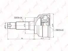ШРУС наружный LYNXAUTO CO-4404