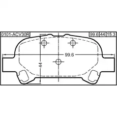 Тормозные колодки дисковые FEBEST 0101-ACV30R