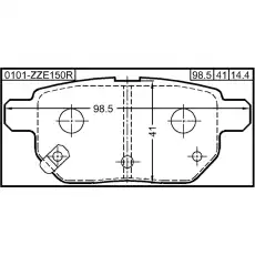 Тормозные колодки дисковые FEBEST 0101-ZZE150R