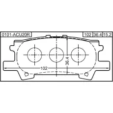 Тормозные колодки дисковые FEBEST 0101-ACU20R