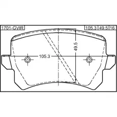 Тормозные колодки дисковые FEBEST 1701-GVIR