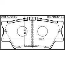 Тормозные колодки дисковые FEBEST 0101-ACV40R