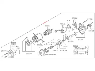 Стартер NISSAN 233000B001