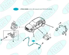 Датчик ABS RUEI RU4CG00A