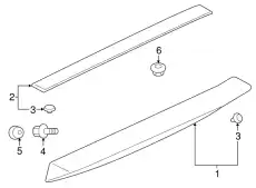 Накладка двери багажника 6515A037RB MITSUBISHI