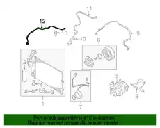 Трубка компрессора кондиционера CC296146X MAZDA