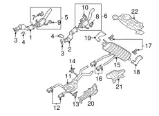 передний глушитель 7L6253209AE VAG