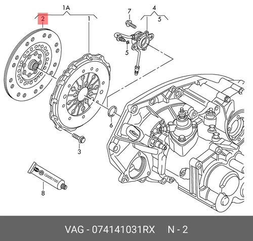 Диск сцепления VAG 074141031RX