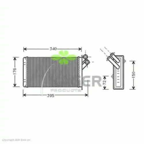 Радиатор печки KAGER 32-0022