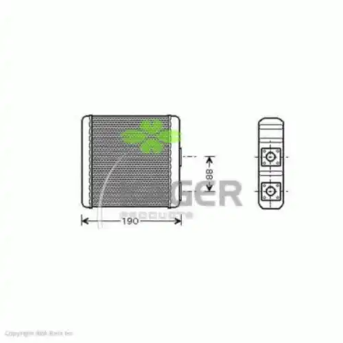 Радиатор печки KAGER 32-0025