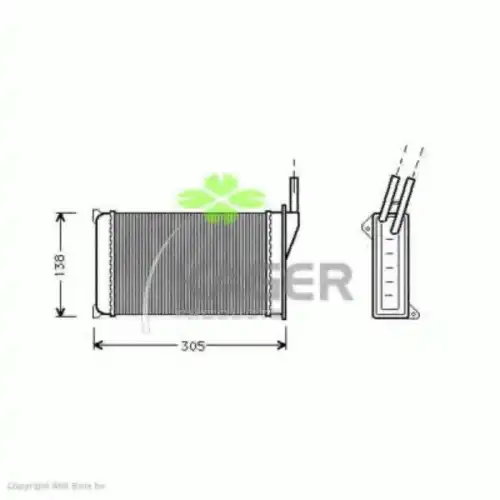 Радиатор печки KAGER 32-0030