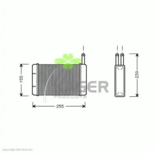 Радиатор печки KAGER 32-0033